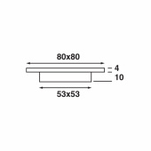 Square 80 Downlight SMD LED Mattkrom Square 80 Downlight SMD LED Mattkrom