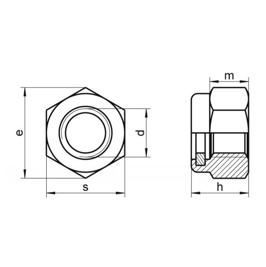 Låsmutter A4 Rostfri