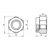 Låsmutter A4 Rostfri Låsmutter A4 Rostfri