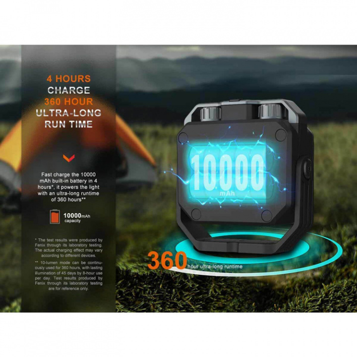 Campinglykta/Arbetslampa CL28R 2000 Lumen LED Svart