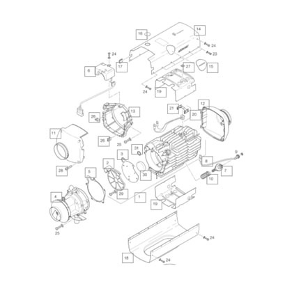 Packning Airtronic D5. D5L/D5L Grön