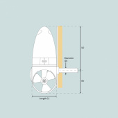 EX70C Exturn Compact Pod 24V Bogpropeller Utanpåliggande EX70C Exturn Compact Pod 24V Bogpropeller Utanpåliggande