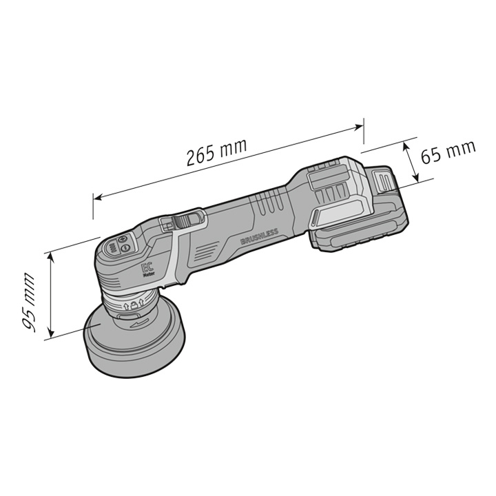 Batteripolermaskin PXE80 10.8