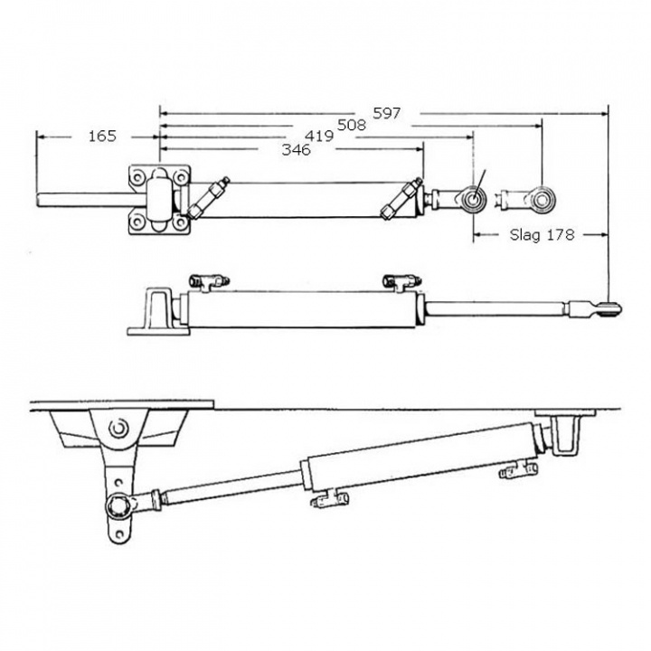 Cylinder BA135-7ATM För Roder (66kg)