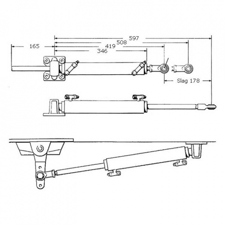 Cylinder BA150-7ATM För Roder (82kg)