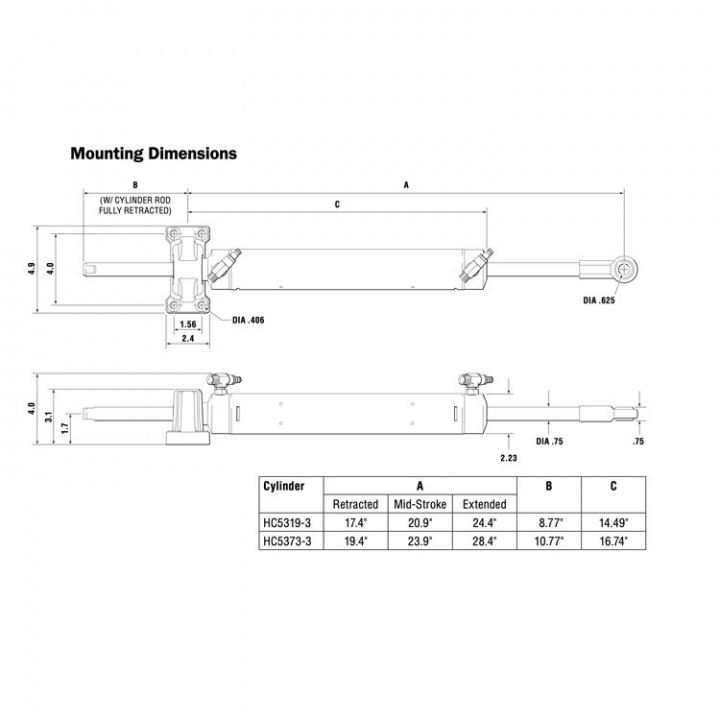 Seastar Cylinder BA175-9TM (inombordare)
