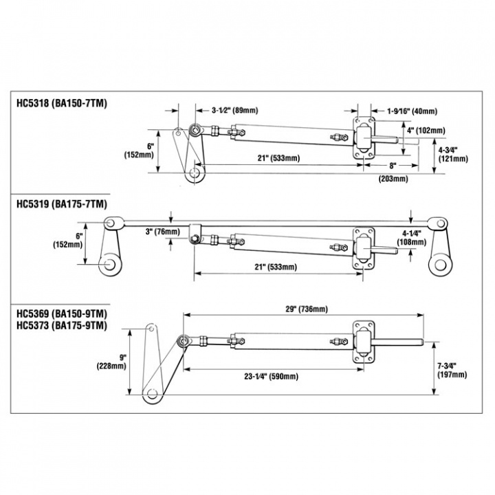 Seastar Cylinder BA175-9TM (inombordare)