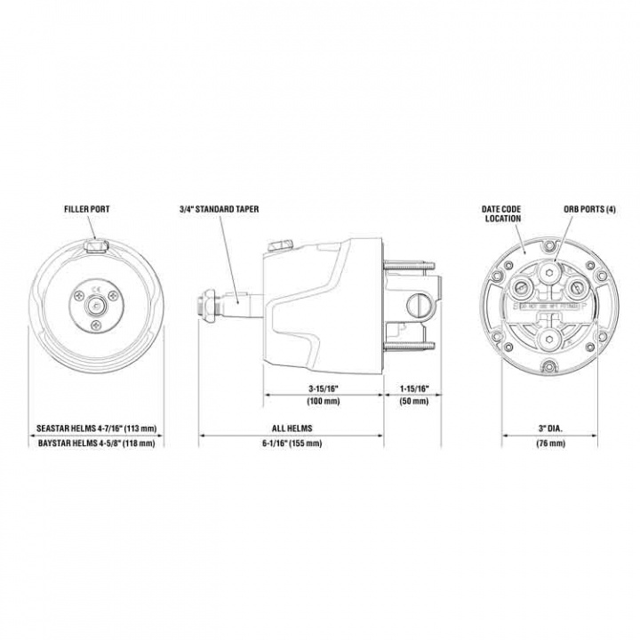 Baystar Hydraulstyrning kit 150Hk Inklusive Slang