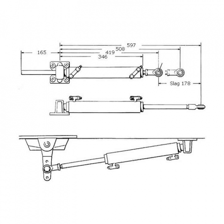 Seastar Hydraulstyrning Kit Roder 58kg