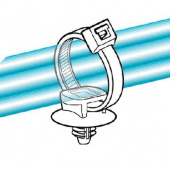 Buntband Med Fäste För Hålmontering Buntband Med Fäste För Hålmontering