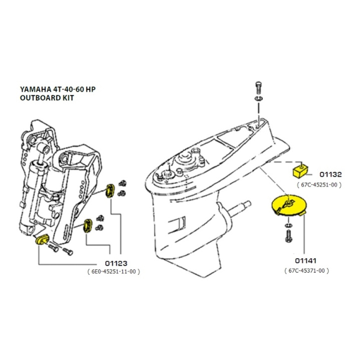 Anodkit i Aluminium Yamaha 4T 40-60hk