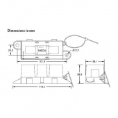 Säkringshållare BF2/Mega cc 51mm Säkringshållare BF2/Mega cc 51mm