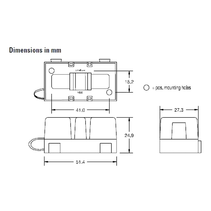 Säkringshållare BF1/MIDI cc 30mm