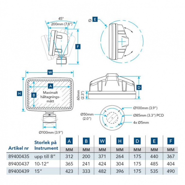 Lewmar Däck Instrumentpod