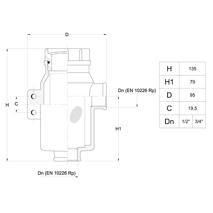 Sjövattenfilter 1/2
