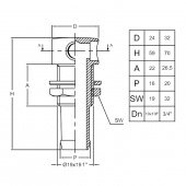 Tankventil För Tank Med Filter Krom Rak 20mm Tankventil För Tank Med Filter Krom Rak 20mm