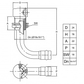 Tankventil Krom Vinklad 16mm Tankventil Krom Vinklad 16mm