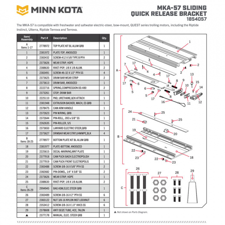 MKA-57 Fäste Aluminium QUEST