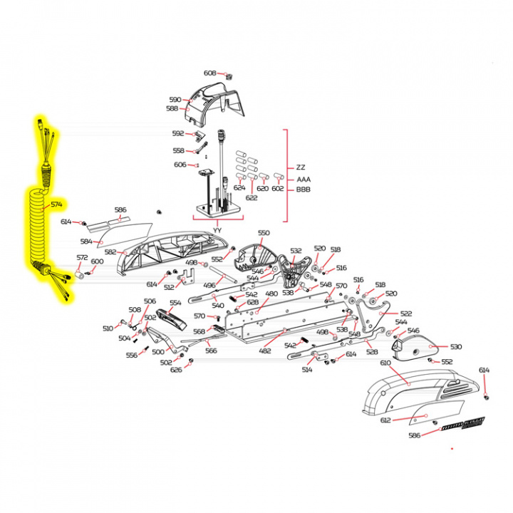 Coil Cord Asy 54/60″ US2 Sonar