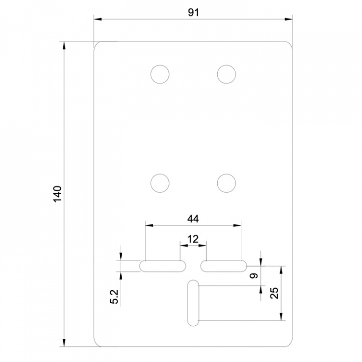 Givarfäste 250mm White