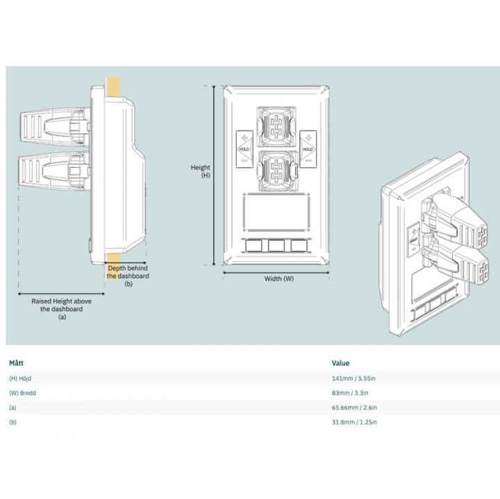 Proportional Kontrollpanel Dubbel