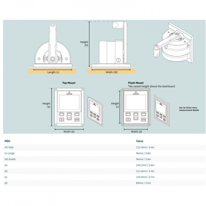 Kontrollpanel S-Link, Singel, LCD, DNV (PJC421-LF90X-DNV)