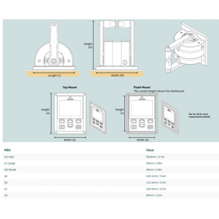 Kontrollpanel S-Link, Dual, LCD, DNV (PJC422-LF90X-DNV)