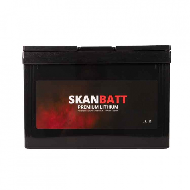 Lithiumbatteri Premium 12V 100Ah BMS Bluetooth Heat