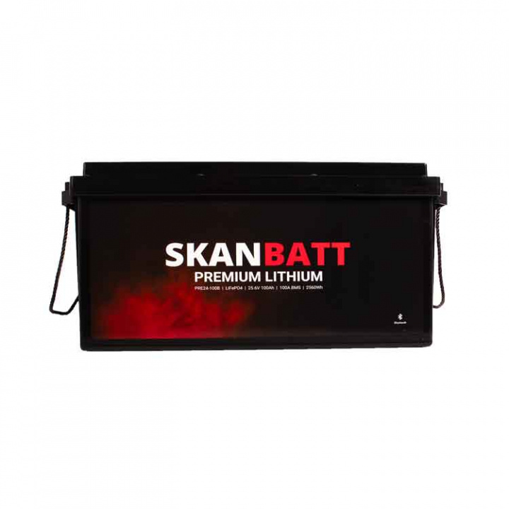 Lithiumbatteri Premium 24V 100Ah BMS Bluetooth Heat