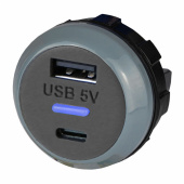 USB-A+C Laddare 12/24V 3.0A USB-A+C Laddare 12/24V 3.0A