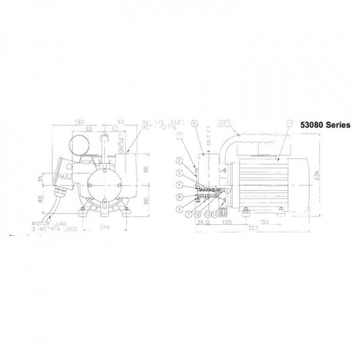 Service kit Utility Jabsco 53081 NEO