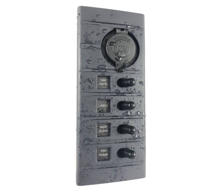 Strömbrytarpanel (4) 12V Uttag