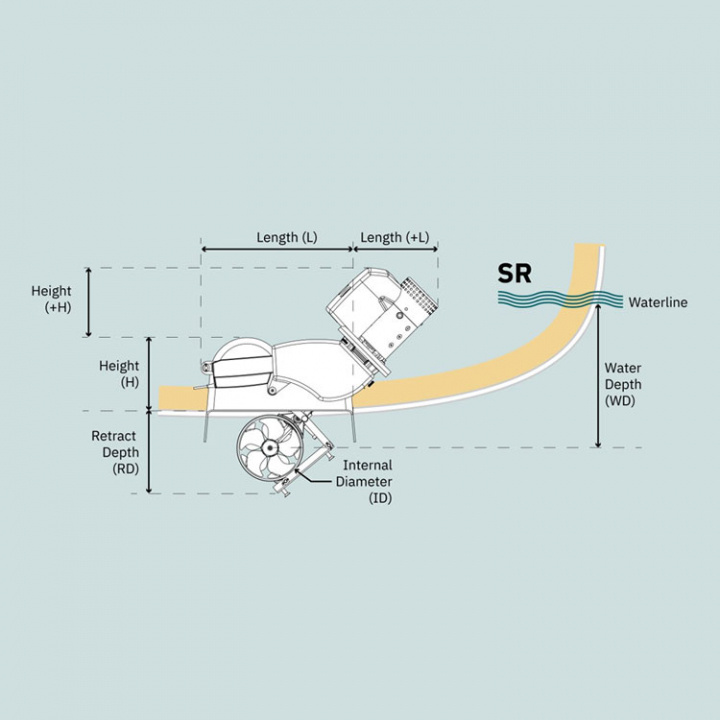 SR80 Retract 24V Bogpropeller
