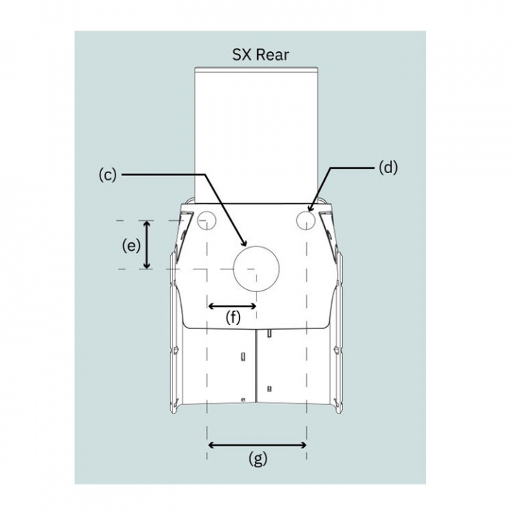 Bogpropeller SX35/140 12V 150 mm Utanpåliggande