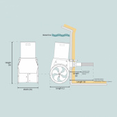 SX50/140 12V 150 mm Bogpropeller Utanpåliggande SX50/140 12V 150 mm Bogpropeller Utanpåliggande