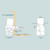 SX50/140 12V 150 mm Bogpropeller Utanpåliggande SX50/140 12V 150 mm Bogpropeller Utanpåliggande