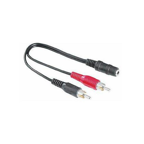 Kabel 10 cm (hona) 3.5 mm 2xRCA