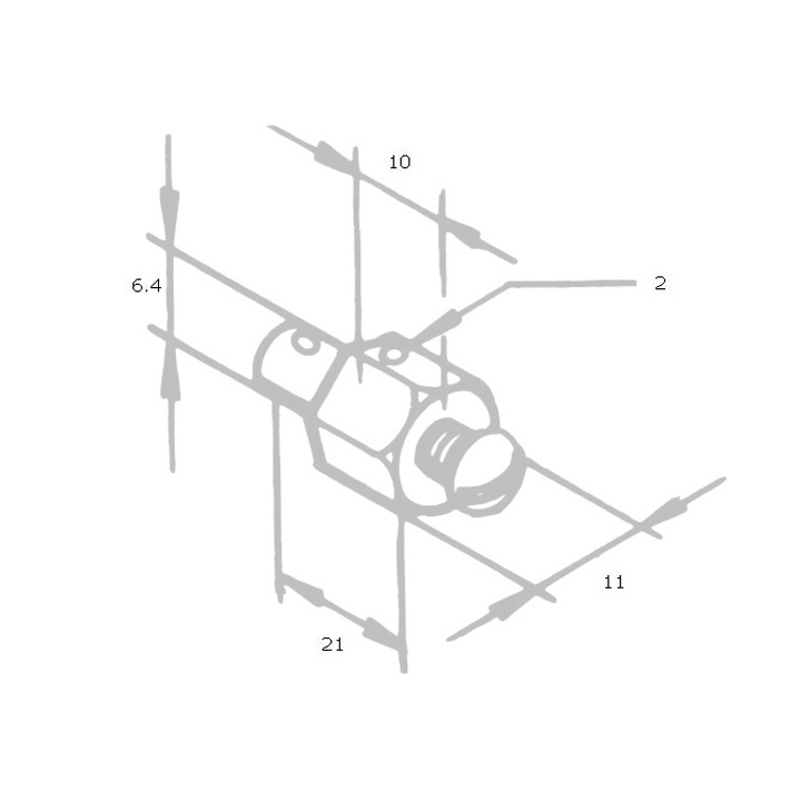 Seastar Tärning/Trådstopp 2mm Tråd